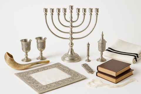 THE CANDLE HOLDER MOR BIGGER & 4 CANDLES BY EACH SIDE