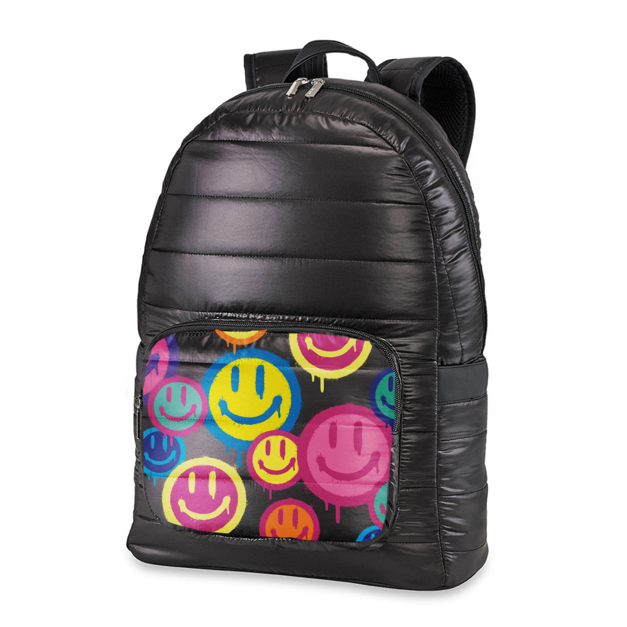 Amazon.com | Top Trenz Inc Puffer Mini Backpacks or DayBags (black puffer  with scatter star strap) | Casual Daypacks