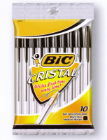 BIC'' CRISTAL 10 PK. BLACK