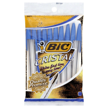 BIC'' CRISTAL 10 PK. BLUE