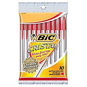 BIC'' CRISTAL 10 PK. RED