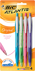 ATLANTIS RET. PEN- 4PK FASHION COLORS