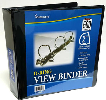 2'' CLEARVIEW DR BINDER- BLACK