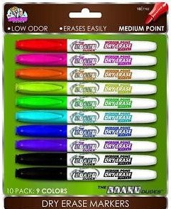 10 CT. DRY ERASE MARKER- MED. PT. MT07162