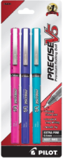 3 PK. PRECISE V5- PINK- PURPLE- TURQ.