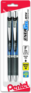 EnerGel RTX Retractable- 0.5mm Needle Tip- Black Ink 2 